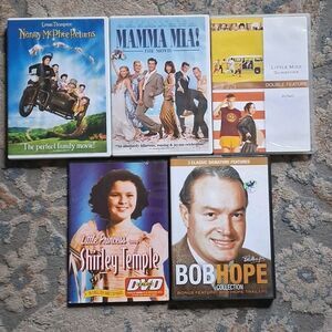 Bob Hope Shirley Temple Little Miss Sunshine Juno Nanny McPhee Mamma Mia DVD Lot